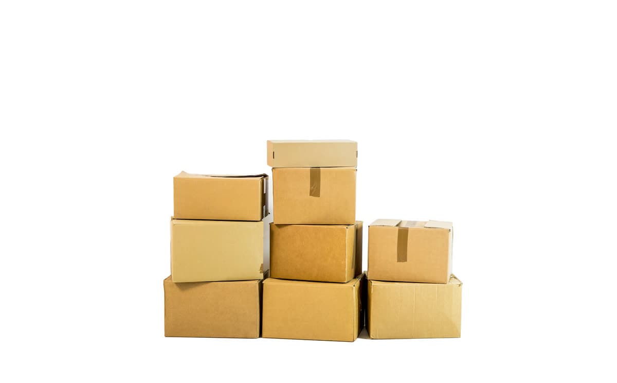 Cardboard shipping boxes